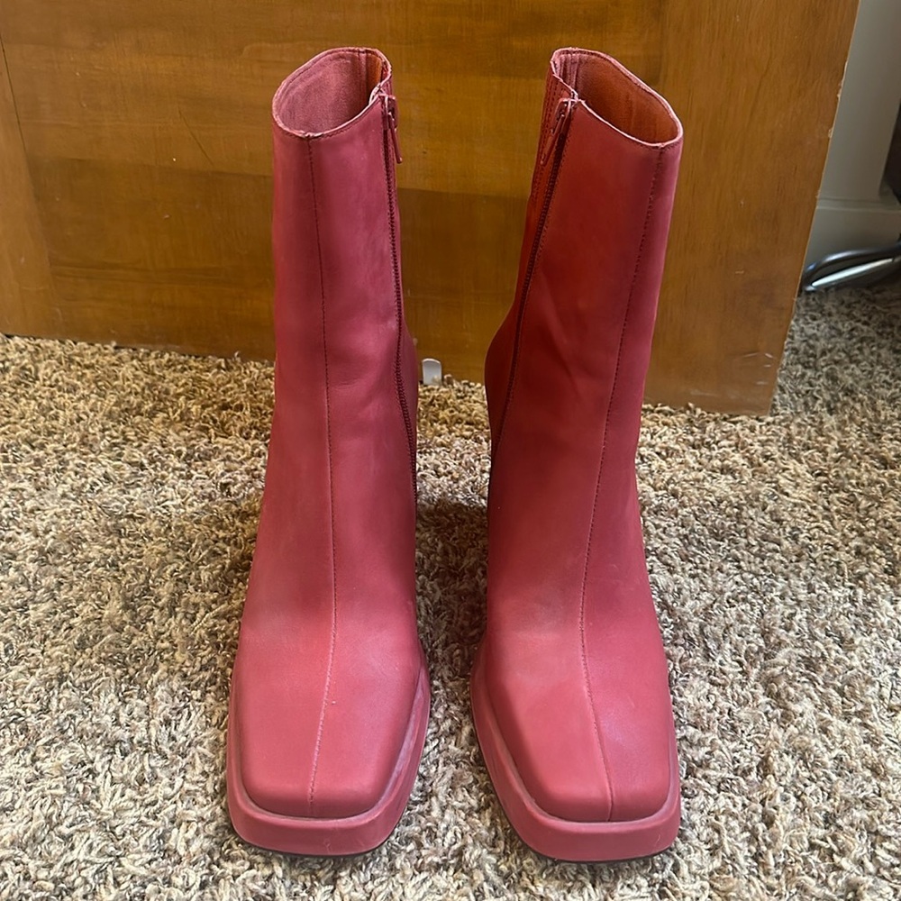 Red Jeffrey Campbell boots